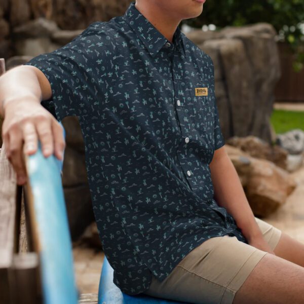 Jack & Sage Camp Shirt Palm Wave